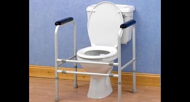 Toilet sta-op hulp - Toiletframe - Aluminium - In breedte verstelbaar - Adhome