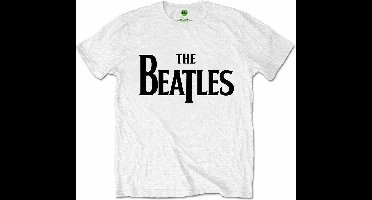 The Beatles - Drop T Logo Heren T-shirt - XXL - Wit