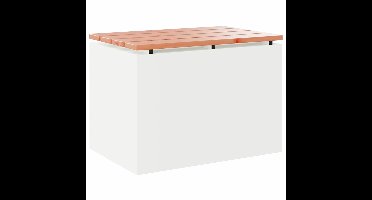 vidaXL - Tuinbank - Wit - Staal