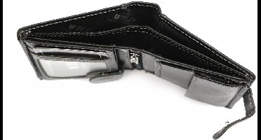 Wild - Compacte Stijlvolle Lederen Portemonnee - RFID Bescherming - Zilver Kleurig