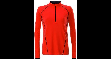 James and Nicholson Dames/dames Sport Top met lange mouwen (Helder oranje/zwart)
