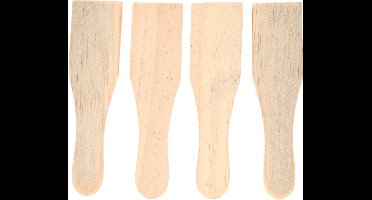 8x Raclette/gourmet spatels hout 14 cm - Kleine spateltjes voor gourmetten/grillen