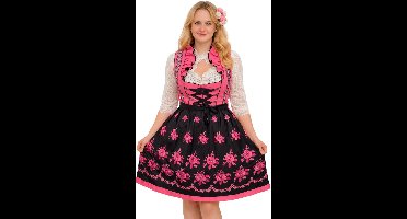 Dirndl Romina Oktoberfest Jurk Zwart Roze