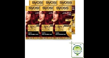 6 x SYOSS - Oleo Intense 5-92 - Haarverf - Permanente Haarkleuring - Stralend Rood - Langdurige Kleur - Grootverpakking - Haarkleur - Rood - Permanente Haarkleuring - Haarkleur Zonder Ammoniak - Haarverf