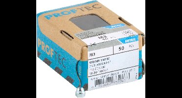 PROFTEC dopmoer verzinkt M3  50stuks