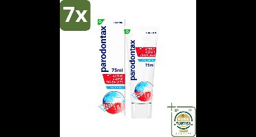 7 x Parodontax - Tandpasta - Active Repair Tandvlees - Fresh Mint - 75 ml - Grootverpakking - Tandvlees Herstel - Bloedend Tandvlees - Gezwollen Tandvlees - Tandplak Verwijderen - Fluoride Tandpasta