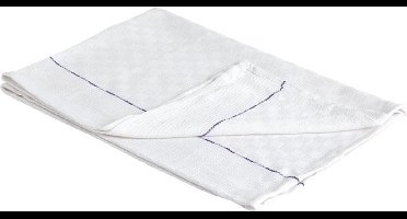 Vogue diendoek wit met blauw accent