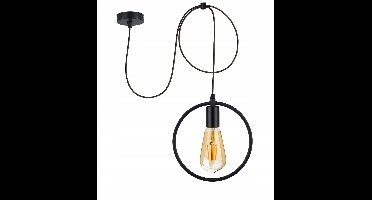 Hanglamp Edison Loft E27 Zwarte Spin Ø26cm
