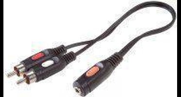 Vivanco CA A 4 Audioadapter,2x Cinchst.-1x3,5mm-Klinkenkupp