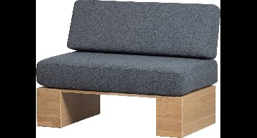 vtwonen Muurbankje incl. Kussens - Eiken - Naturel/Demin - 84x110x67