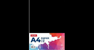 CREAKIT. Karton A4 – 25 Vellen – Knutselen voor Kinderen en Volwassenen – Tekenpapier voor Kinderen – 150 grams – Knutselpapier – Gekleurd Papier – Zwart
