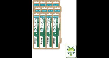 12 x Jordan - Tandenborstel - Green Clean - Extra Soft - 5 tot 10 Jaar - Grootverpakking - Kinderen Tandenborstel - Kindertandenborstel 5-10 Jaar - Duurzame Tandenborstel - Extra Zachte Borstel - Milieuvriendelijke Tandenborstel