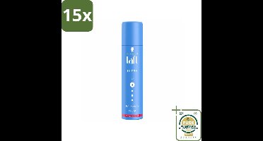 15 x Taft - Ultra 4 - Haarspray Mini - Sterke hold voor onderweg - 75 ml - Grootverpakking - Haarspray - Haarlak - Haarspray Mini - Sterke Hold - Haarspray Voor Onderweg