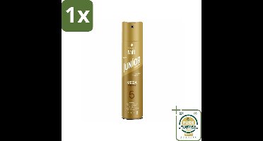 1 x Taft - Mega Strong 5 - Junior Haarspray - Extra sterke hold voor kids - 250 ml- Haarspray - Haarspray Voor Kinderen - Haarspray Voor Jongeren - Haarspray Extra Sterke Hold - Haarspray 48 Uur Hold