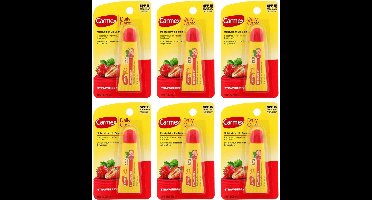 Carmex Aardbei Balsem voor de Lippen - Lippenbalsem - SPF 15, Beschermend, Waterdicht, 6-pack