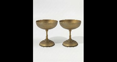 vtwonen - Coupes - Goud - Metaal - Set van 2 - 9 cm
