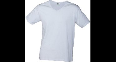Daiber Heren Slim Fit V Hals T-Shirt (Wit)