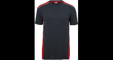 Fusible Systems - Heren James and Nicholson Workwear Level 2 T-Shirt (Grijs/Rood)