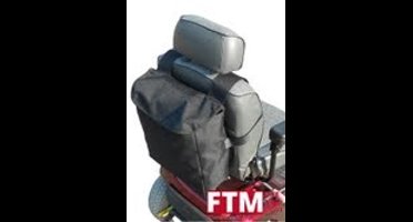 Zorgmiddelenaanhuis - Rugleuningtas voor uw scootmobiel — Basic - 13 cm x 32 cm x 37 cm (LxBxH) - Zwart