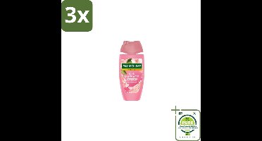 3 x Palmolive – Douchescrub – Thermal Cherry Blossom – 250 ml - Grootverpakking - Douchegel - Body Scrub - Exfoliatie - Huid Verzorging - Kersenbloesem