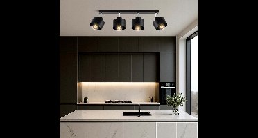 Zwarte Loft Hanglamp LED E27 Plafond Verstelbaar