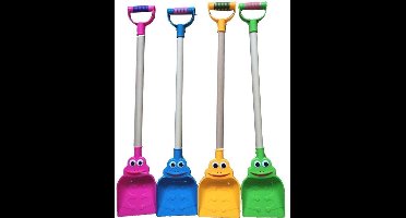 Vdm Schep plastic kikker 76cm roze