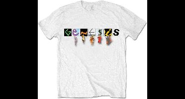 Genesis - Characters Logo Heren T-shirt - S - Wit
