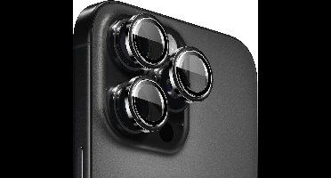 iPhone 16 Pro / 16 Pro Max Camera Lens Screen Protector Zwart - Screenprotector - Camera Protector iPhone 16 Pro