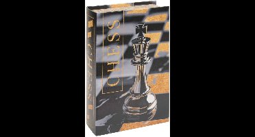 Rechthoekige decoratieve boekdoos Josh 18x27 cm Schaken