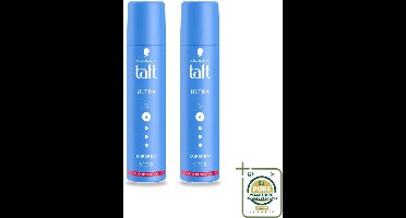 2 x Taft - Ultra 4 - Haarspray Mini - Sterke hold voor onderweg - 75 ml - Haarspray - Haarspray Mini - Haarspray Voor Onderweg - Haarspray Met Sterke Fixatie - Haarspray Voor Dagelijks Gebruik