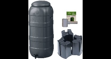 Harcostar - Regenton Rainsaver - Antraciet 100 L + Voet + Vulautomaat