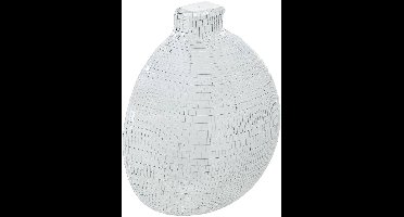 Zilverkleurige disco-kerstkogel met facetten, hoogte 31,5 cm