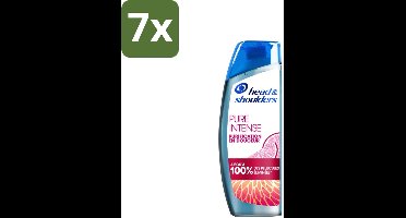 7 x Head & Shoulders - Anti-Roos Shampoo - Pure Intense - Grapefruit - 250 ml - Anti-roos Shampoo - Vet Hoofd - Schone Hoofdhuid - Roosvrij Haar - Grapefruit Geur