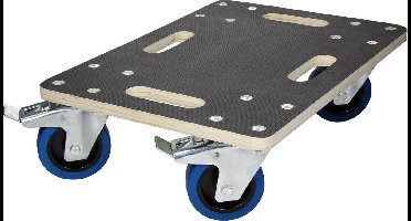 Meubeldolly 35 x 50 cm van multiplex met parkeerrem Laadvermogen 800 kg