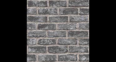 DUTCH - WALLCOVERINGS - Behang - bakstenen - zwart