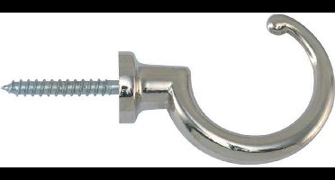 Schroefhaak Borst 28mm glans nikkel