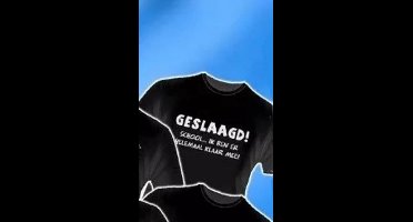 Paper Dreams | Zwart T-shirt | Geslaagd! (maat XL)