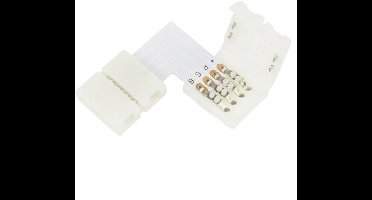 10x RGB led strip koppelstuk hoek - Solderen niet nodig - Verbind 2 RGB led strips aan elkaar