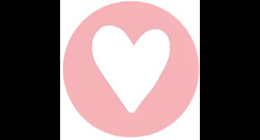 Sticker roze Hart klein -Sticker-Etiket – 500 st