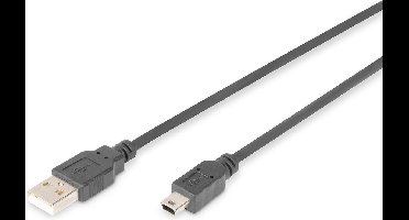 Kabel USB naar Mini USB Digitus AK-300108-030-S 3 m Zwart