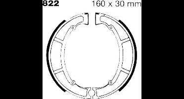 Stel remsegmenten EBC 822