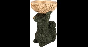 Jingle Groen Eekhoorn Glitter 14x12x23cm Kerst Herfst decoratie beeld