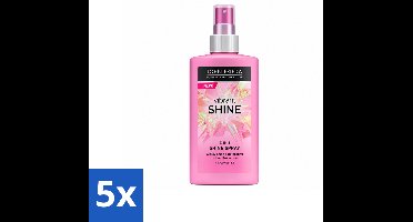5 x John Frieda – Haarspray – Vibrant Shine Colour 3-in-1 Shine Spray – Glansversterkend – 150 ml - Voordeelverpakking - 5 stuks