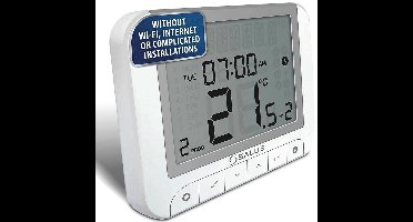 Salus WBRT520RT Digitale Programmeerbare Thermostaat - Draadloze Kamerthermostaat - RF 868 MHz - Weekprogramma - LCD Display - Geen WiFi Nodig