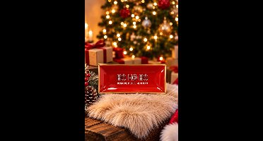 Ho Ho Ho – Behalve met de wijn dan - Decoratiebord | Glazen bord met tekst | Decoratie | Cadeau | Kerst | Wonen | Gebaksbord | Dessertbord | Humor | Wijnliefhebber | Liefde | Kerst