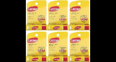 Carmex Classic Medicated Balsem voor Lippen SPF 15 - Lippenbalsem - 6-pack, verzachtend, hydraterend