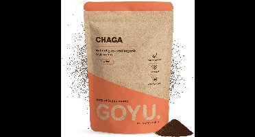 GOYU Chaga Poeder Biologisch 60 gram - Paddenstoel mushroom -Vegan - Zonder toevoegingen - Lab getest - 30 dagen voorraad per zakje