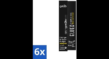 6 x Got2B - Wenkbrauwgel - 4 Brows & Edges Waterproof Transparant - 16 ml - Wenkbrauwen Stylen - Haarranden Stylen - Waterdichte Gel - Strakke Brows - Babyhaartjes