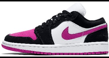 Air Jordan 1 Low - Maat 40.5 - Zwart/Wit/Cactus Flower / Zwart Wit - Air Jordan 1 - Lifestyle - Dames Sneakers voor Vrouwen