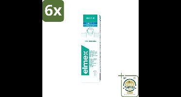 Elmex - Tandpasta - Sensitive Whitening - Triple Protection - 75 ml - Voordeelverpakking - 6 stuks - Mondgezondheid - Witte glimlach